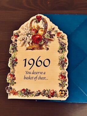 Vintage 1960 Birthday Postcard – Historical Facts Keepsake Card – Dwight D. Eise